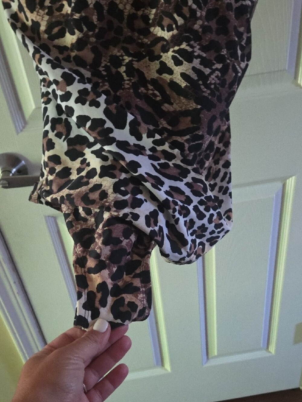 Swimsuits For All Leopard Print Sarong Front Swimsuit View 2